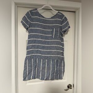 Lou & Grey Blue and White Striped Dress
